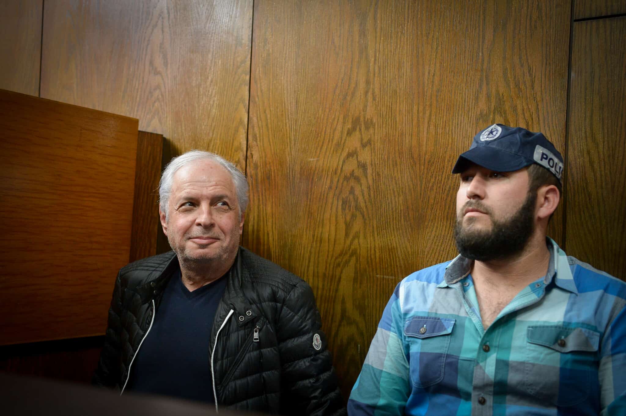 שאול אלוביץ, מבעלי בזק, בעת הארכת מעצרו בתיק 4000 בפברואר 2018 (צילום: פלאש90)