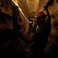 חשיפת המנהרה שנחפרה ממרחב הכפר רמיה (צילום: דובר צה״ל)