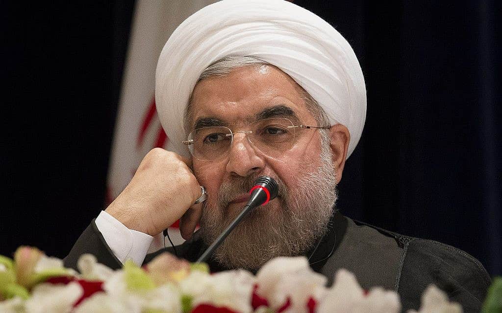 נשיא איראן חסן רוחאני (צילום: דון מינצ'ילו AP)