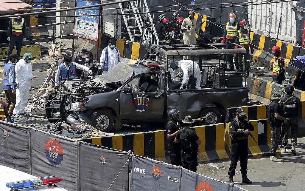 פיגוע בפקיסטן (צילום: זהיר בבאר, AP)