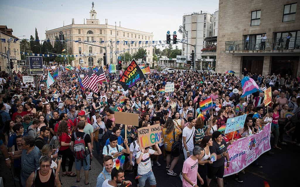 מצעד הגאווה בירושלים 2019 (צילום: נועם רבקין פנטון/פלאש90)