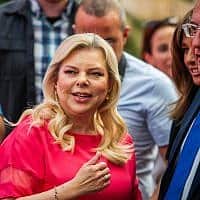 שרה נתניהו בארוע פתיחת המנהרה שמובילה לכותל (צילום: פלאש90)