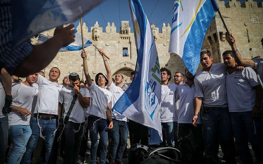צעדת הדגלים ביום ירושלים, 2 ליוני 2019 (צילום: הדס פרוש / פלאש 90)