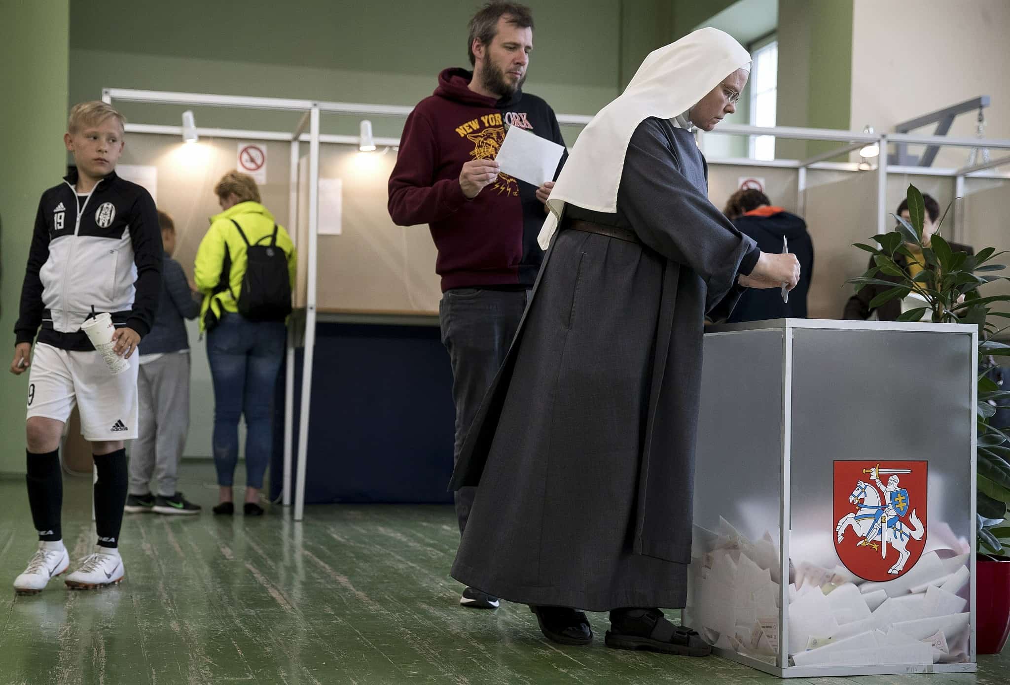הבחירות לנשיאות בליטא, מאי 2019 (צילום: AP Photo/Mindaugas Kulbis)