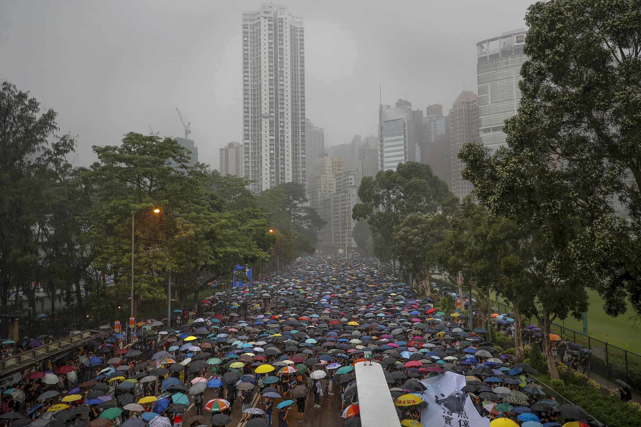 הפגנות בהונג קונג, 18 באוגוסט 2019 (צילום: AP Photo/Vincent Thian)