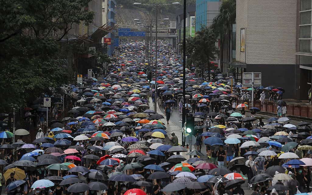 הפגנות בהונג קונג (צילום: AP Photo/Kin Cheung)
