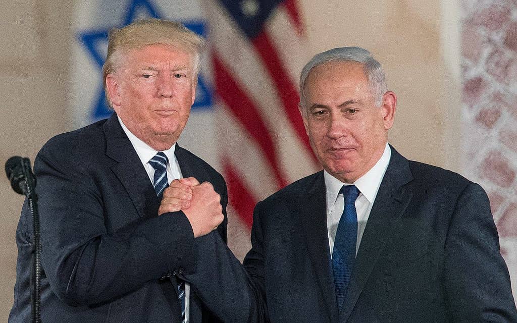 בנימין נתניהו ודונלד טראמפ, בעת ביקור נשיא ארה״ב בישראל במאי 2017 (צילום: יונתן סינדל/פלאש90) בנימין נתניהו ודונלד טראמפ, בעת ביקור נשיא ארה״ב בישראל במאי 2017 (צילום: יונתן סינדל/פלאש90)