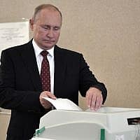 בחירות ברוסיה (צילום: Alexei Nikolsky, Sputnik, Kremlin Pool Photo via AP)