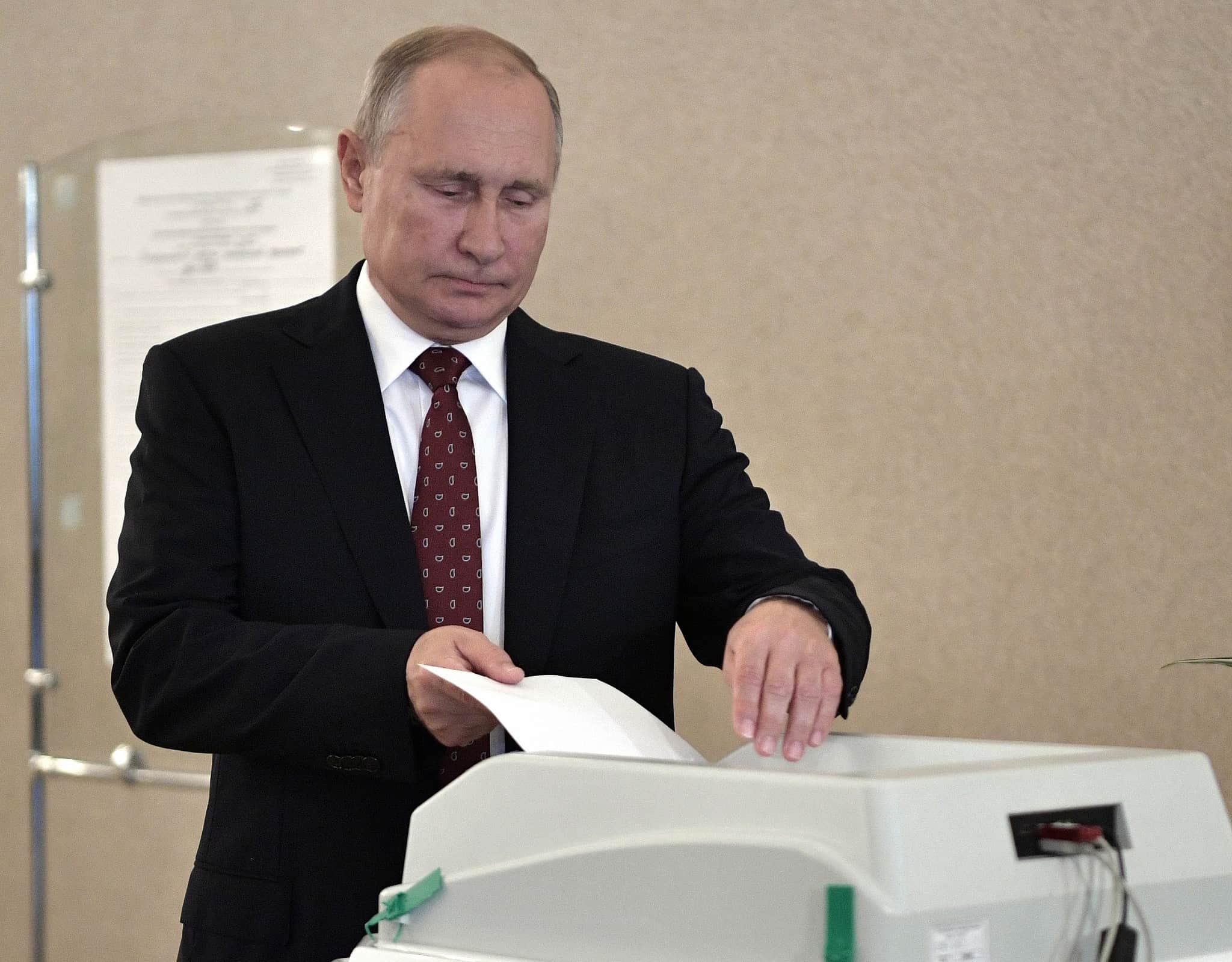 בחירות ברוסיה (צילום: Alexei Nikolsky, Sputnik, Kremlin Pool Photo via AP))