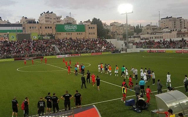 משחק כדורגל ברשות הפלסטינית, אוקטובר 2019 (צילום: אדם רזגון)