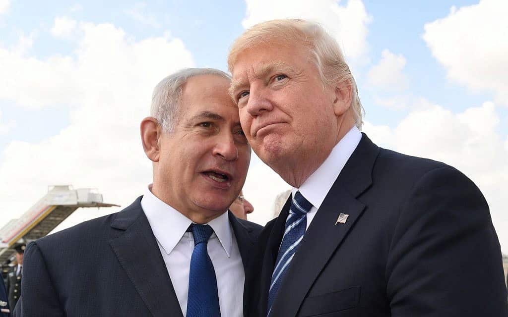 ראש הממשלה בנימין נתניהו ונשיא ארצות הברית דונלד טראמפ בעת ביקורו בישראל, מאי 2017 (צילום: קובי גדעון/לע"מ)