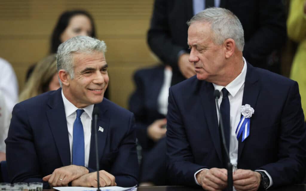 בני גנץ ויאיר לפיד (צילום: נועם רסקין פנטון, פלאש 90) בני גנץ ויאיר לפיד (צילום: נועם רסקין פנטון, פלאש 90)
