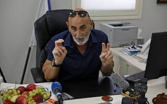 דוד אלחייני, ראש המועצה המקומית בקעת הירדן (צילום: אחמד גאראבלי / AFP)