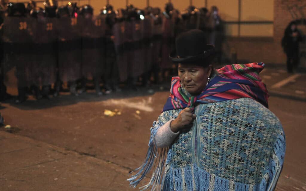 מחאות הבחירות בבוליביה (צילום: -AP-Photo-Juan-Karita)