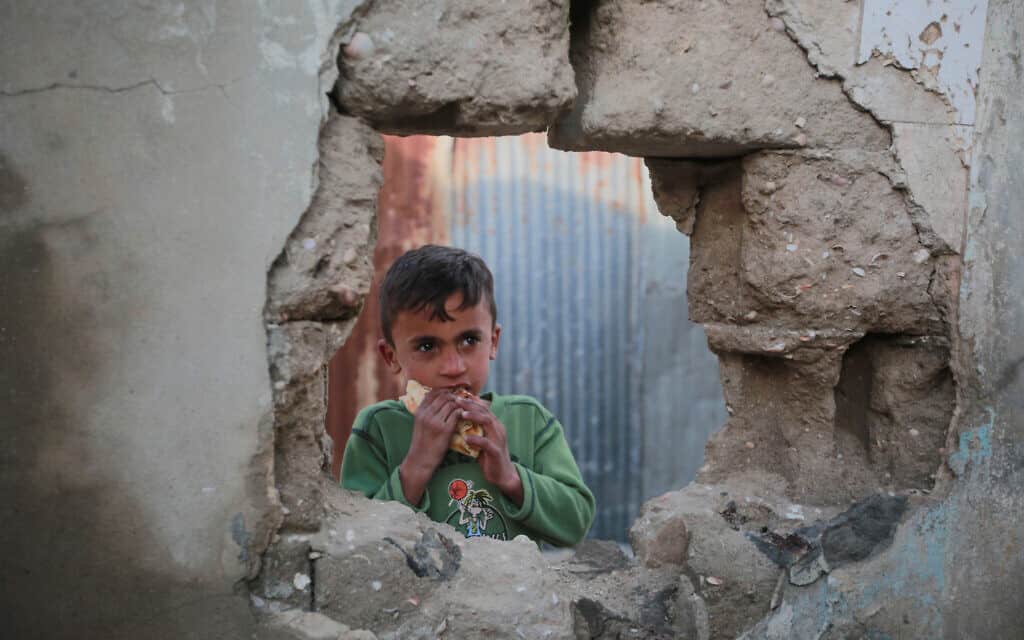 ילד פלסטיני בעזה. 4 באפריל 2019 (צילום: Hassan Jedi/Flash90)