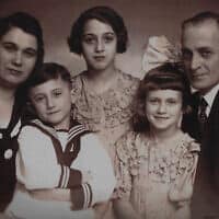 משפחת גילדין בגרמניה: ההורים אברהם ופאני (פייגה), הבנות צלה ומרגרט והבן הרברט (צילום: באדיבות טיילר גילדין)