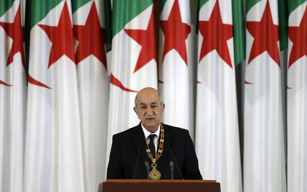 נשיא אלג'יריה, עבד אל-מג'יד תבון (צילום: Toufik Doudou, AP)