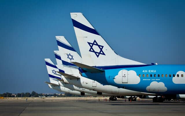 מטוסים של אל על בנמל התעופה בן גוריון (צילום: משה שי/פלאש90)
