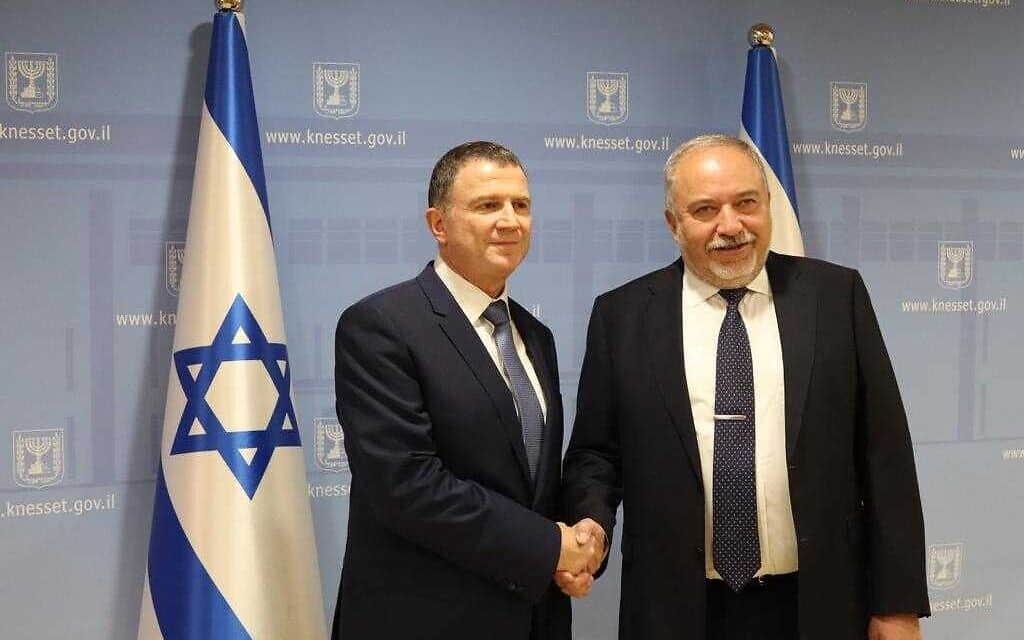 אביגדור ליברמן ויולי אדלשטיין, 1 בדצמבר 2019 אביגדור ליברמן ויולי אדלשטיין, 1 בדצמבר 2019
