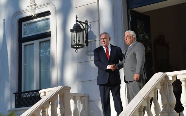 בנימין נתניהו נפגש עם ראש ממשלת פורטוגל אנטוניו קושטה בליסבון, פורטוגל. 5 בדצמבר 2019 (צילום: קובי גדעון/לע&quot;מ)