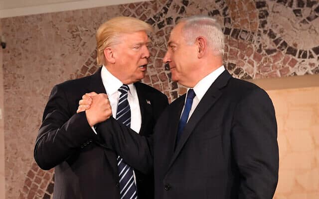 בנימין נתניהו ודונלד טראמפ ב-2017 (צילום: US Embassy Jerusalem)