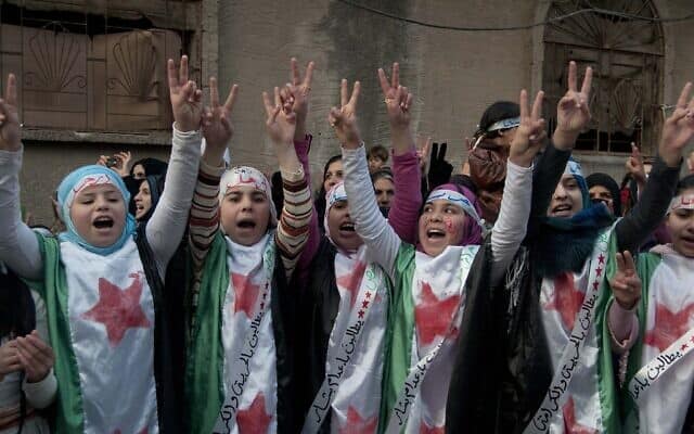 מחאה נגד המשטר הסורי באידליב, ארכיון, 2011 (צילום: AP)
