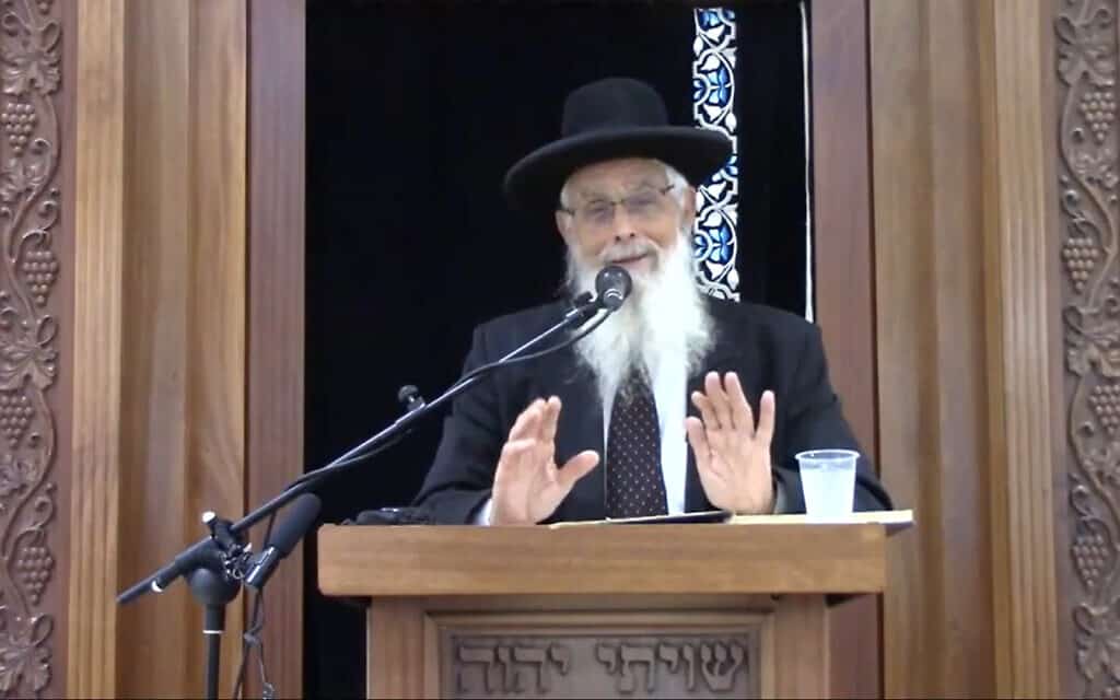 הרב יעקב אריאל, צילום מסך מתוך שיעור "קניין חליפין – שיעור כללי במסכת קידושין"