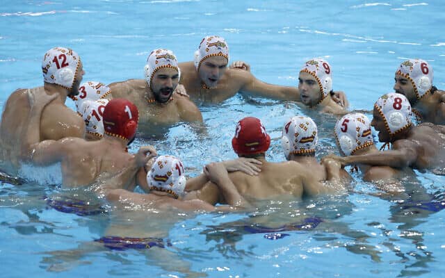 נבחרת ספרד בפולו מים, אליפות העולם בשחייה, 2019 (צילום: AP Photo/Mark Schiefelbein)