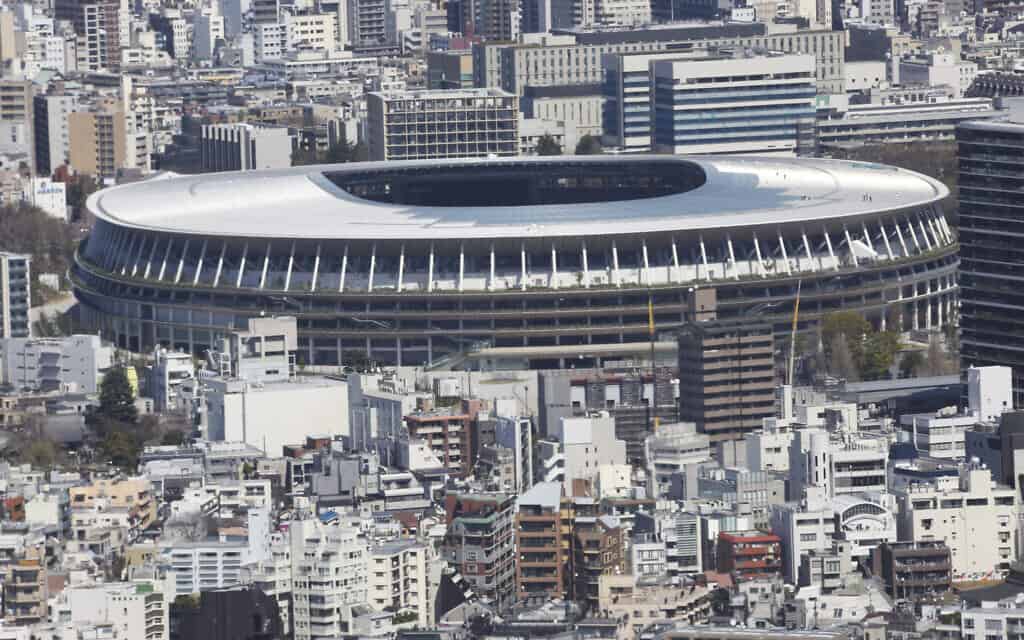 האיצטדיון האולימפי בטוקיו (צילום: AP Photo/Koji Sasahara)