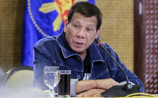 נשיא הפיליפינים, רודריגו דוטרטה (צילום: Richard Madelo/ Malacanang Presidential Photographers Division via AP)