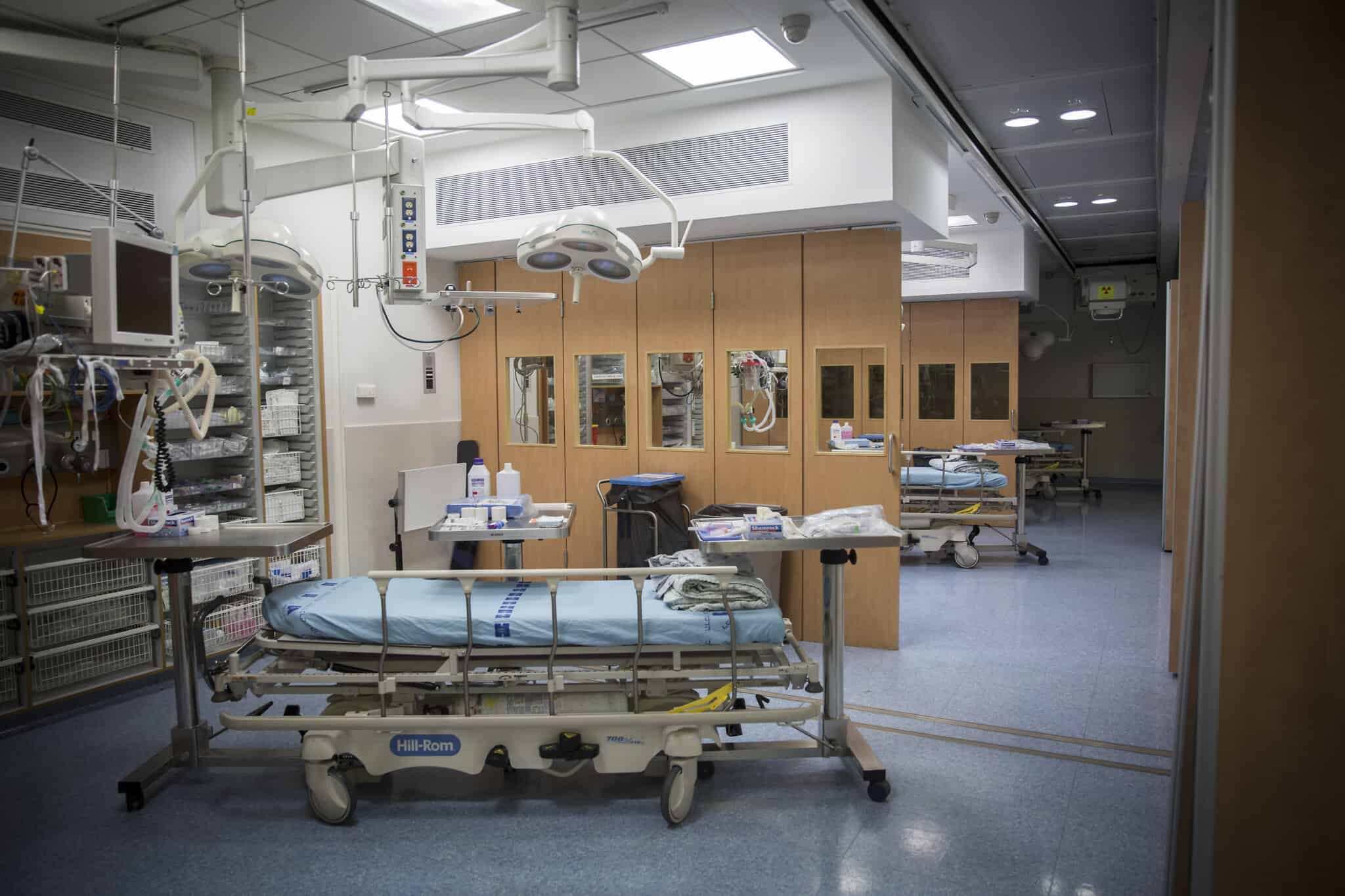 חדר טראומה בבית חולים הדסה. מרץ 2020 (צילום: Hadas Parush/Flash90)