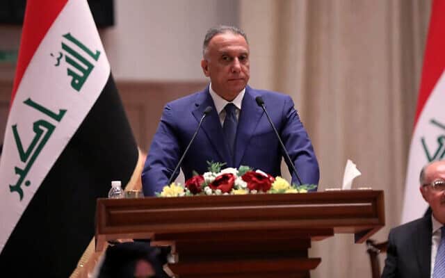 ראש ממשלת עיראק החדש, מוסטפא אל-כאזימי (צילום: Iraqi Parliament Media Office, via AP)
