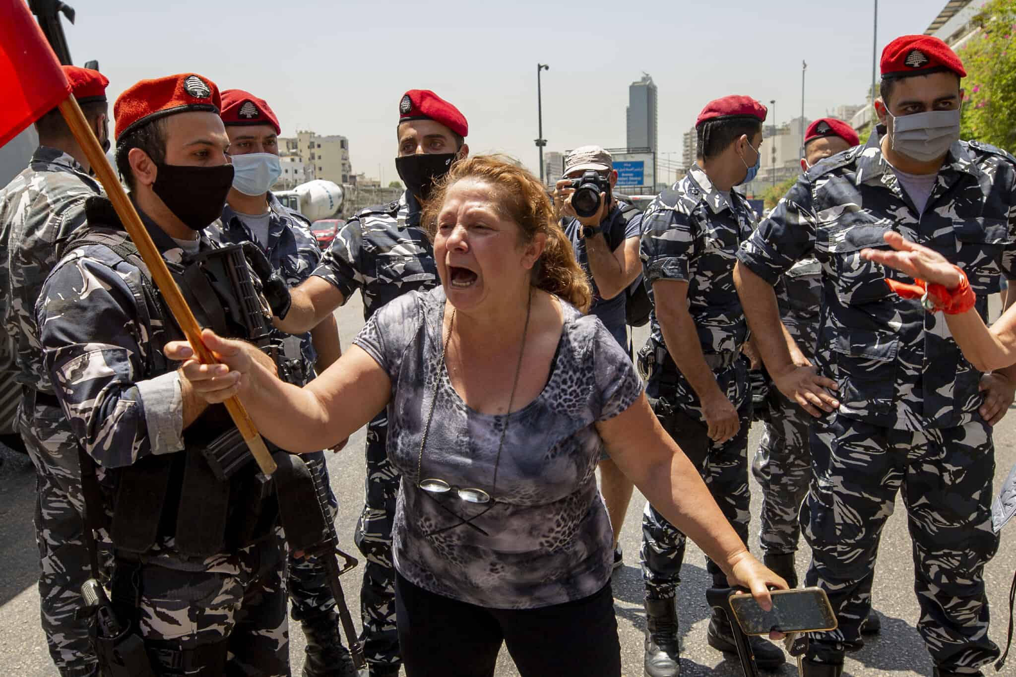 המחאה נגד המשטר בלבנון, 21 במאי 2020 (צילום: AP Photo/Hassan Ammar)