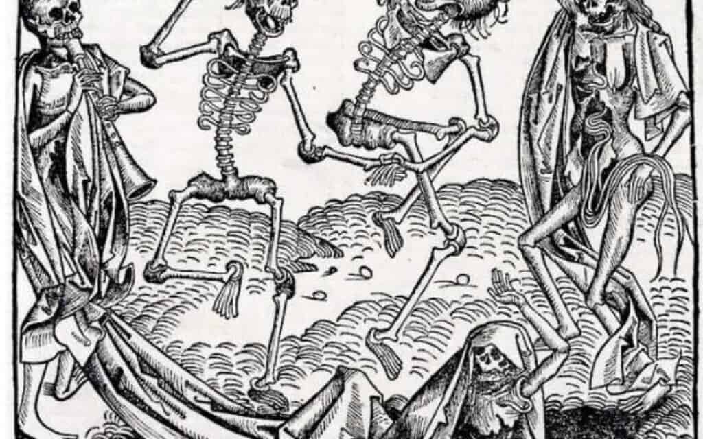 ריקוד המוות, ציור:  Michael Wolgemut, 1353, ויקימדיה