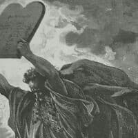 משה רבנו ועשרת הדברות, ציור: גוסטב דורה