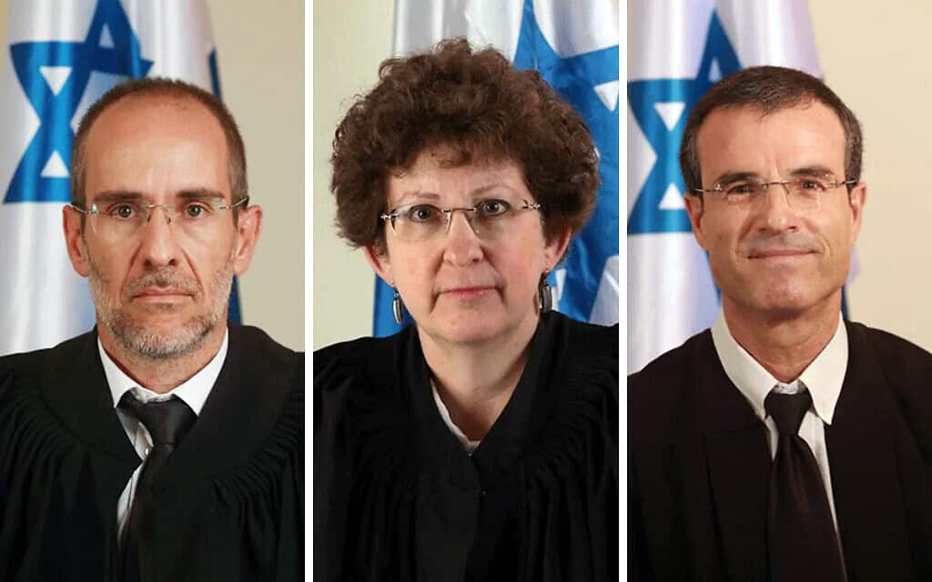 הרכב השופטים במשפטו של בנימין נתניהו: עודד שחם, רבקה פרידמן פלדמן ומשה בר-עם (צילום: דוברות בתי המשפט) הרכב השופטים במשפטו של בנימין נתניהו: עודד שחם, רבקה פרידמן פלדמן ומשה בר-עם (צילום: דוברות בתי המשפט)