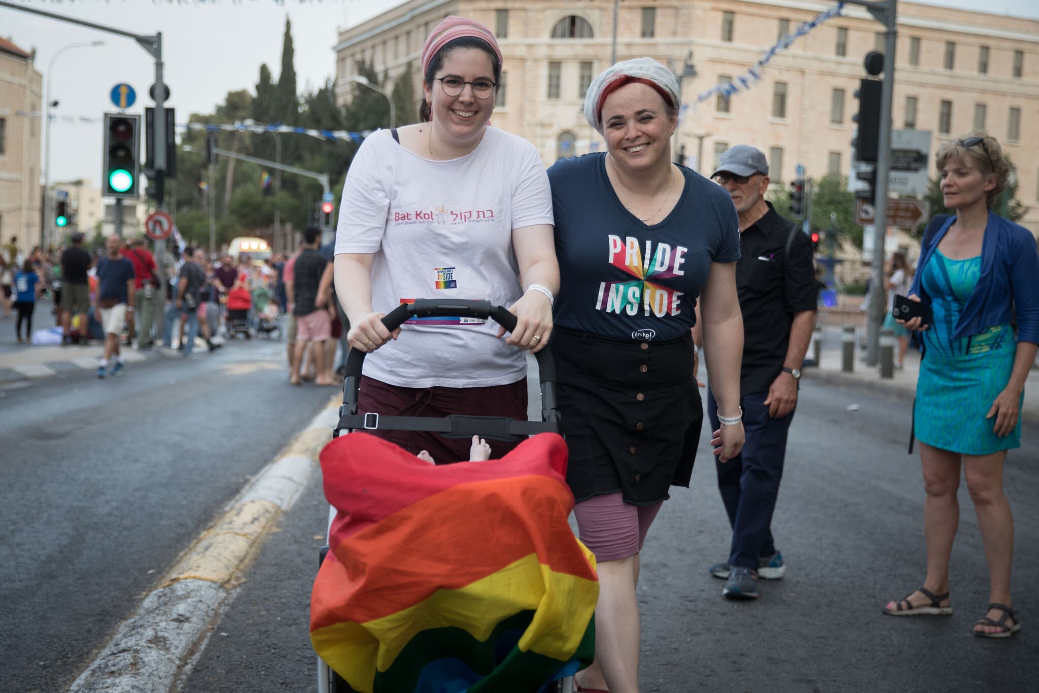 מצעד הגאווה בירושלים, קיץ 2019, למצולמים אין קשר לנאמר (צילום: Noam Revkin Fenton/Flash90)