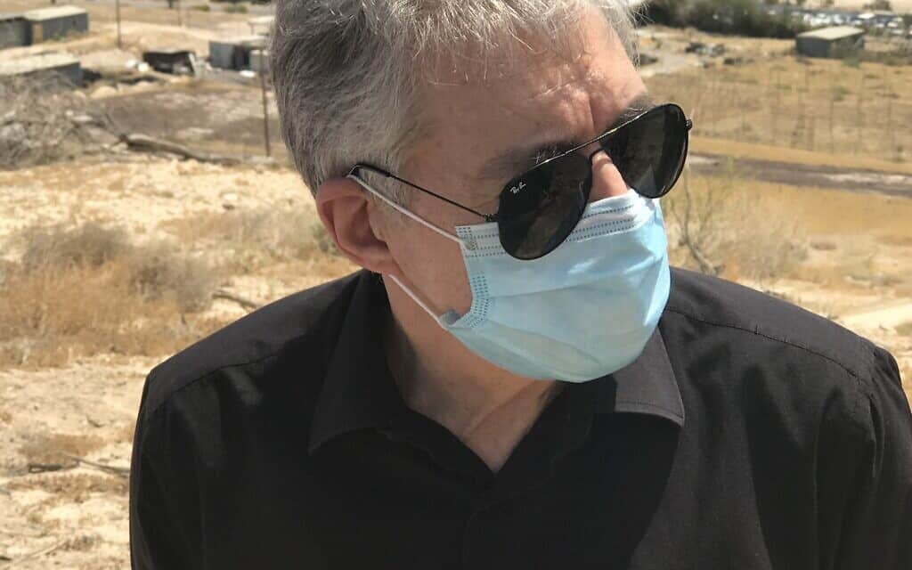 יוסי ביילין בסיור של מרצ בגדה המערבית. 4 ביוני 2020 (צילום: אמיר בן-דוד)