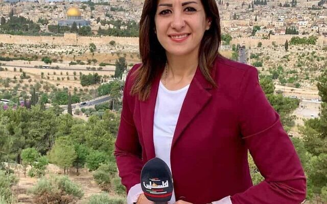 כתבת הטלוויזיה של הרשות הפלסטינית בירושלים, כריסטין רינאווי (צילום: באדיבות המרואיינת)