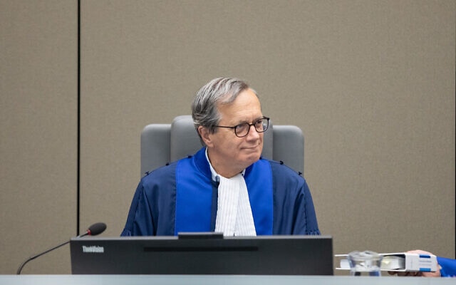 השופט מארק פרין דה ברישמבו בבית הדין הפלילי הבינלאומי, 2019 (צילום: באדיבות בית הדין הפלילי הבינלאומי)