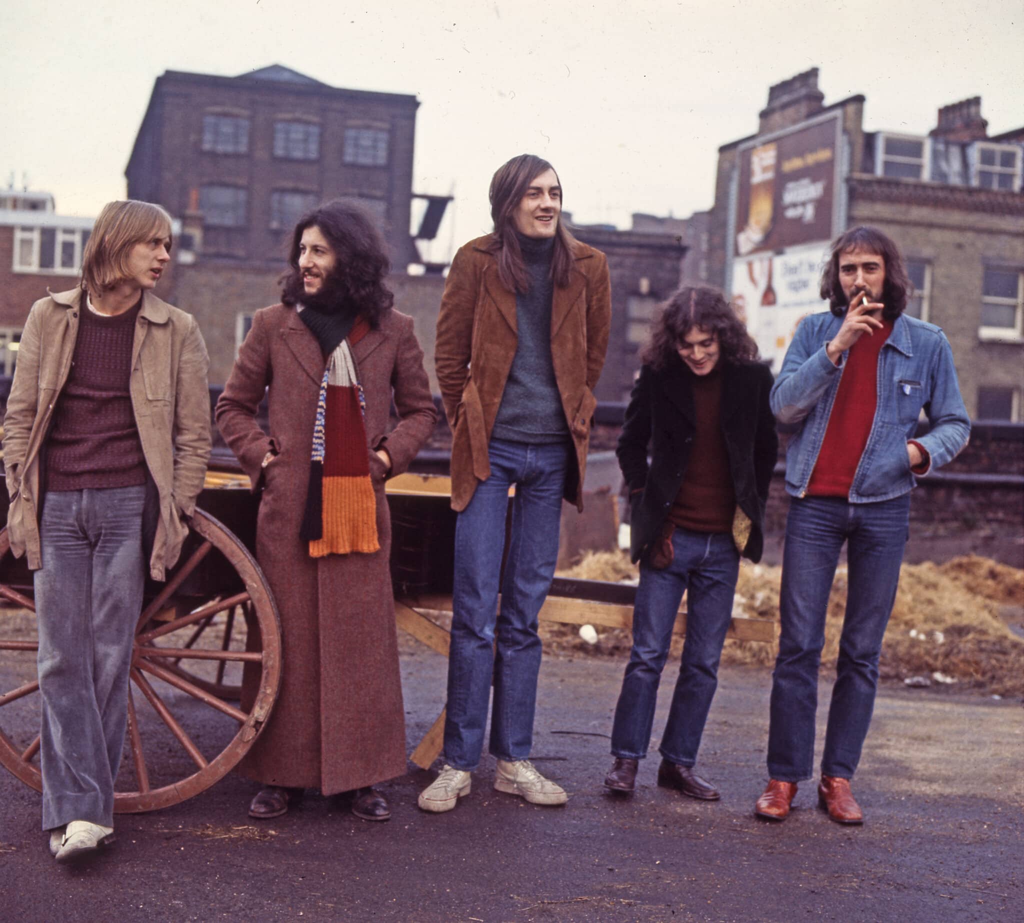 פליטווד מק המקורית ב-1969, מימין: ג&#039;ון מקווי, ג&#039;רמי ספנסר, מיק פליטווד, פיטר גרין ודני קרווין (צילום: Pictorial Press / Alamy)
