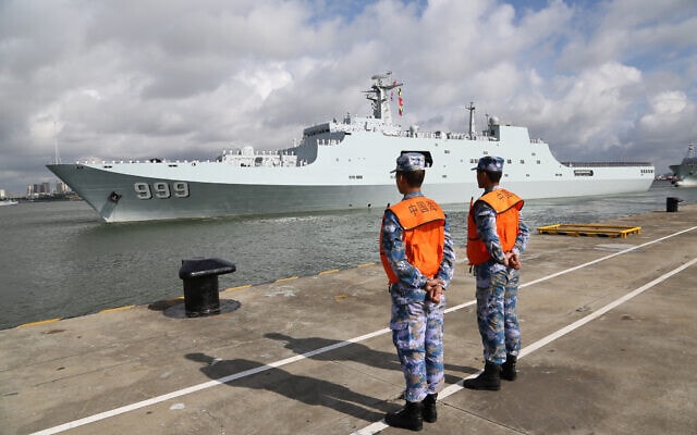 נמל צבאי סיני בג&#039;יבוטי, במזרח אפריקה (צילום: Wu Dengfeng/Xinhua News Agencyvia AP)