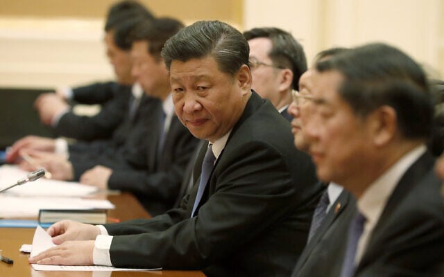 נשיא סין, שי ג&#039;ינפינג (צילום: Nyein Chan Naing/Pool Photo via AP)