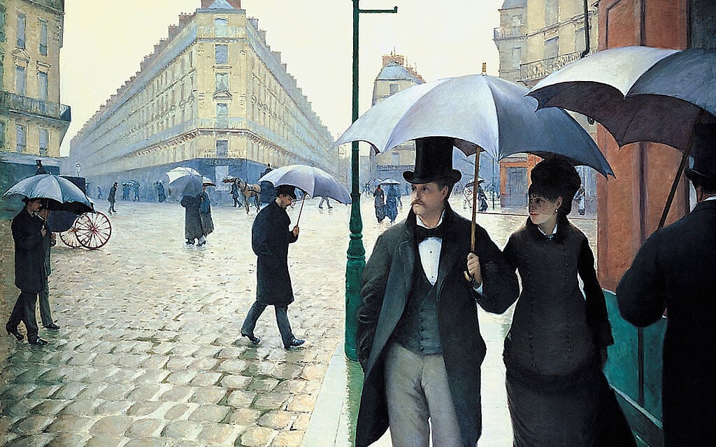 ציור של גוסטאב קאליבוטה: יום גשום בפאריז – 1877