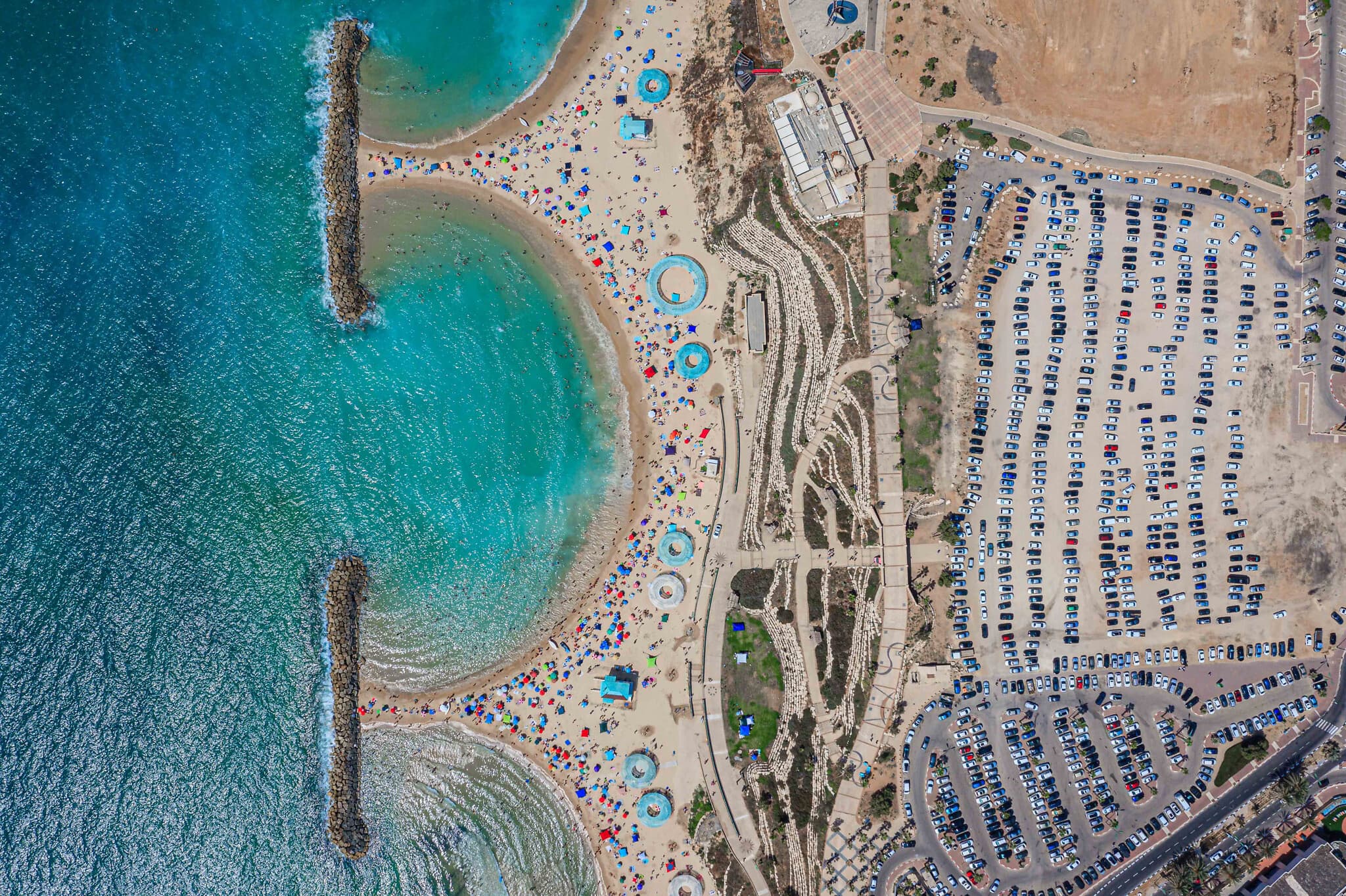החוף הדרומי של אשקלון, ארכיון, 2019 (צילום: Edi Israel/Flash90)