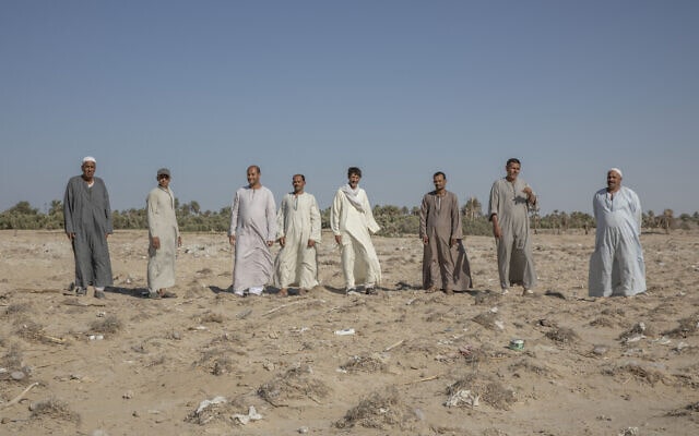 כפריים במצרים נאספים כדי למחות על המחסור במים, אוגוסט 2020 (צילום: AP Photo/Nariman El-Mofty)
