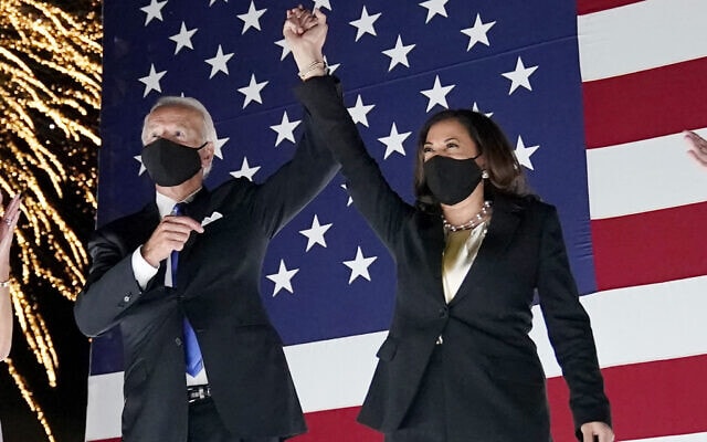 ג&#039;ו ביידן וקמלה האריס, המועמדים הרשמיים של המפלגה הדמוקרטית בבחירות לנשיאות 2020 (צילום: AP Photo/Andrew Harnik)