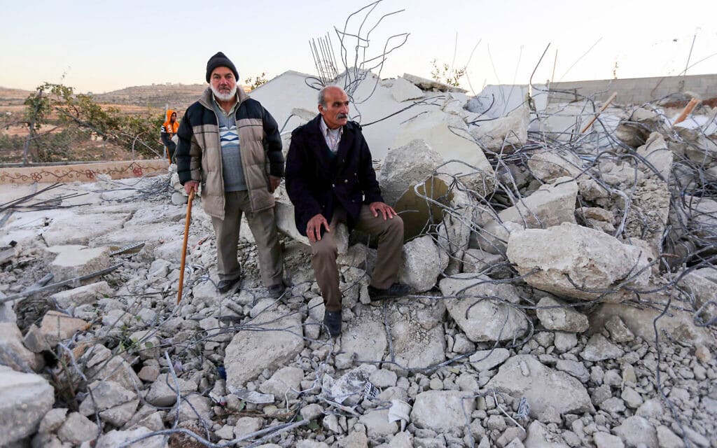 מה שנותר מבית משפחתו של המחבל שרצח את דביר שורק ז"ל, ב-28 בנובמבר 2019 (צילום: Wisam Hashlamoun/Flash90)