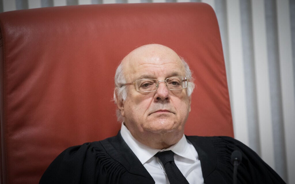 שופט בית המשפט העליון חנן מלצר ב-2019 (צילום: יונתן זינדל/פלאש90)