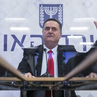 שר האוצר ישראל כ"ץ במסיבת עיתונאים במשרדו בירושלים, 1 ביולי 2020 (צילום: אוליבייה פיטוסי/פלאש90)
